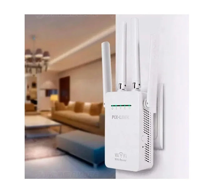 Repetidor Amplificador De Sinal Wifi 4 Antenas - Gcom Store