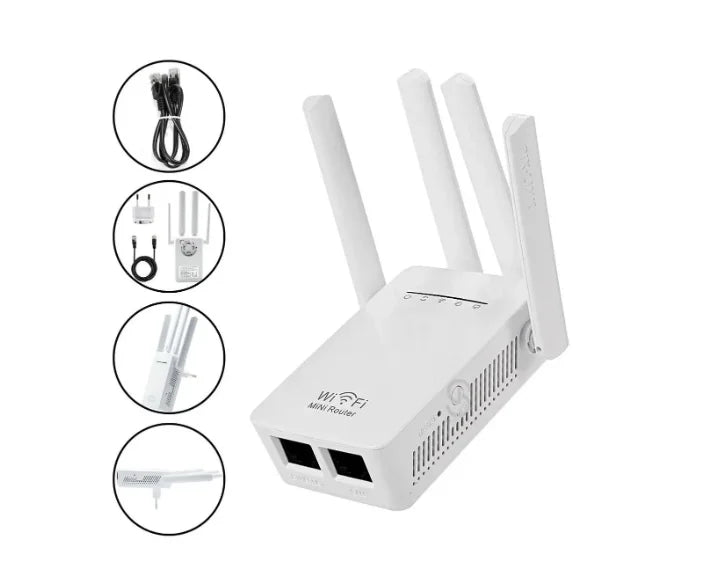 Repetidor Amplificador De Sinal Wifi 4 Antenas - Gcom Store