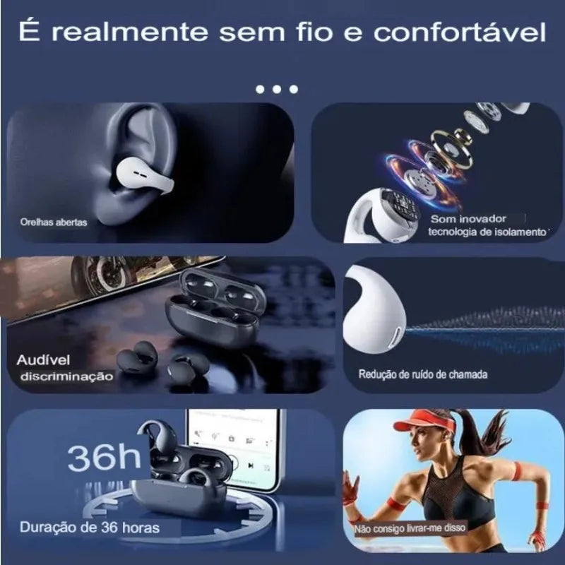 Fone de Ouvido Sem Fio Gancho Earcuffs Bluetooth - Gcom Store