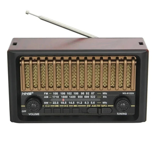 Rádio Retro Réplica Vintage Antigo Bluetooth Am Fm Sd Usb Mp3 - Gcom Store