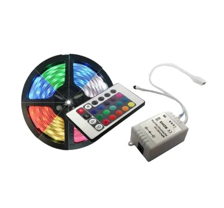 Fita de LED RGB com APP 24 Chaves Bluetooth - Gcom Store