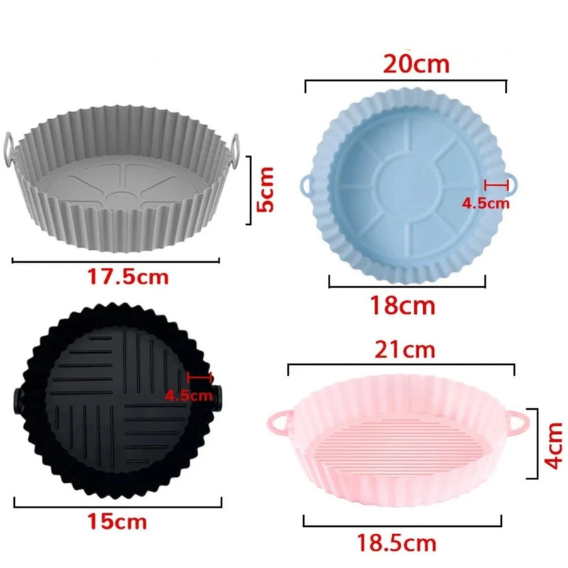 Cesta de Silicone Reutilizável Para Airfryer